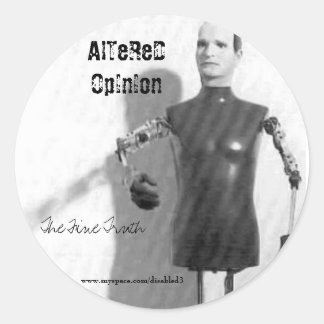 vicodin, The Fine Truth, AlTeReD OpInIon, www.m.. Runder Aufkleber