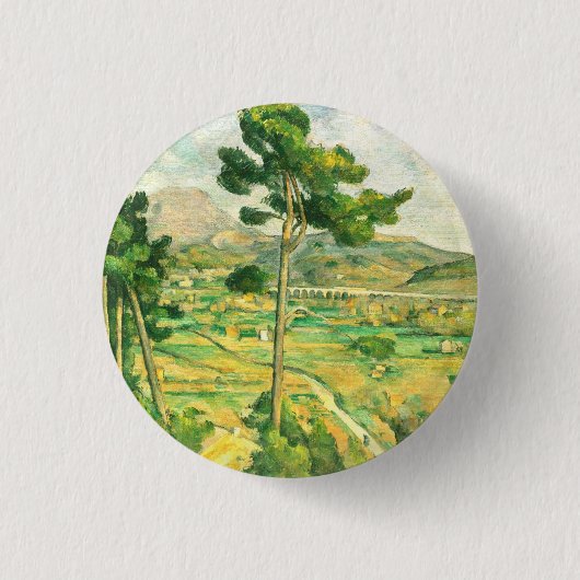 Victoire und Viadukt Paul Cezanne Button (Vorderseite)