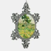 Victoire und Viadukt Paul Cezanne Schneeflocken Zinn-Ornament (Links)