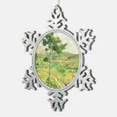 Victoire und Viadukt Paul Cezanne Schneeflocken Zinn-Ornament (Rechts)