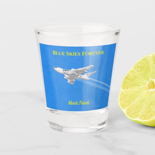 Victor Bomber 'Abwesende Freunde' Schnapsglas (Vorderseite)