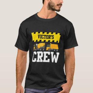 Victor Construction Crew Custom Dumptruck Dump Tru T-Shirt