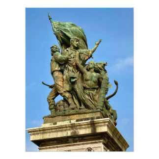 Victor Emmanuel II Monument Statue in Rom, Italien Fotodruck