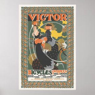 Victor Fahrräder Vintage-Werbeplakat Fein Poster