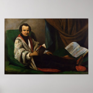 Victor Hugo auf seinem Diwan, c.1830-40 Poster