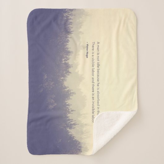 Victor Hugo Free Thinker Zitat Pinienwald Sherpadecke (Vorderseite)