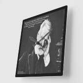 Victor Hugo & Happiness Quote Square Wall Clock Quadratische Wanduhr (Winkel)