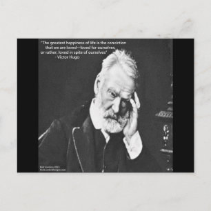 Victor Hugo & Happiness Zitat Geschenke T-Shirts e Postkarte