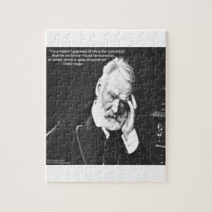 Victor Hugo & Happiness Zitat Geschenke T-Shirts e Puzzle