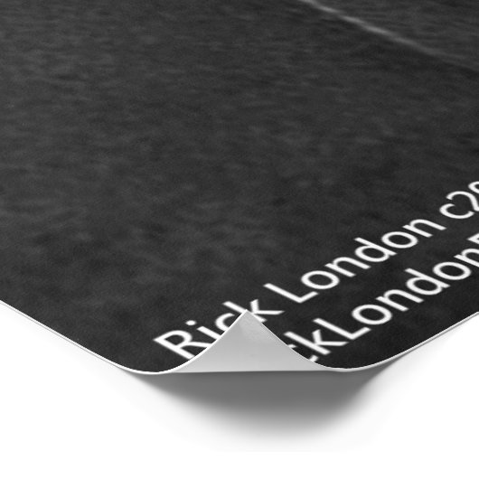 Victor Hugo & Happiness Zitat Rick London Poster (Ecke)