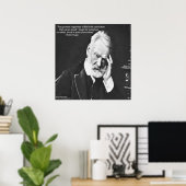 Victor Hugo & Happiness Zitat Rick London Poster (Heimbüro)