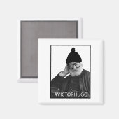 Victor Hugo Hipster Magnet (Vorderseite/Rückseite)