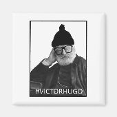 Victor Hugo Hipster Magnet (Vorne)