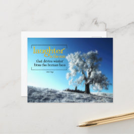 Victor Hugo Inspiration Zitat "Lachen" Postkarte
