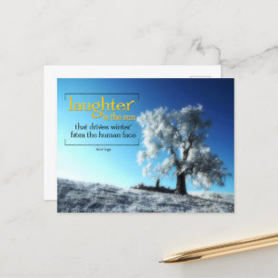 Victor Hugo Inspiration Zitat "Lachen" Postkarte