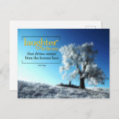 Victor Hugo Inspiration Zitat "Lachen" Postkarte (Vorne/Hinten)