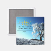 Victor Hugo Inspiration Zitat Magnet "Lachen" (Vorderseite/Rückseite)