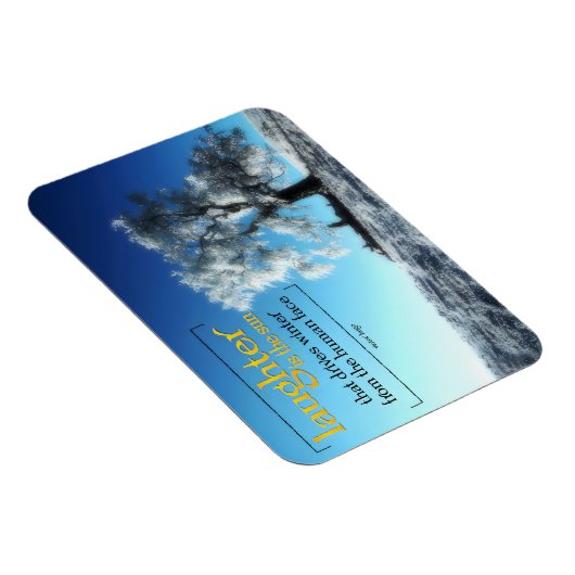 Victor Hugo Inspiration Zitat Magnet "Lachen" (Rechte Seite)