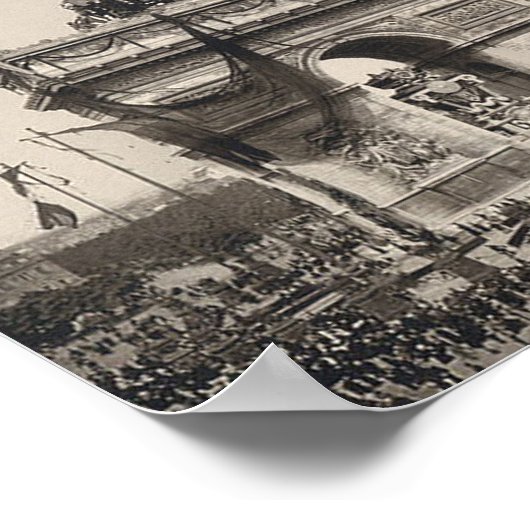 Victor Hugo - l'Arc de Triomphe - Paris 1885 Poster (Ecke)