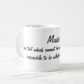 Victor Hugo Music Quote Kaffeetasse (Vorderseite Links)