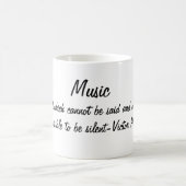 Victor Hugo Music Quote Kaffeetasse (Mittel)