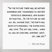 Victor Hugo Quote Poster (Vorne)
