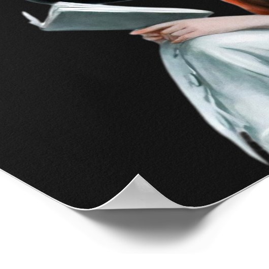 Victor Hugo quote  —-  to learn to read Poster (Ecke)