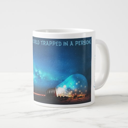 Victor Hugo Zitat "Ein Schriftsteller ist..." 20 Jumbo-Tasse (Vorderseite Rechts)