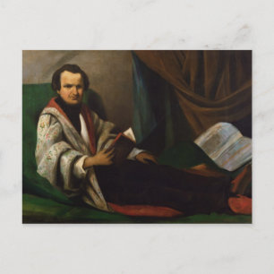 Victor Hugo zu seinem Diwan, c.1830-40 Postkarte