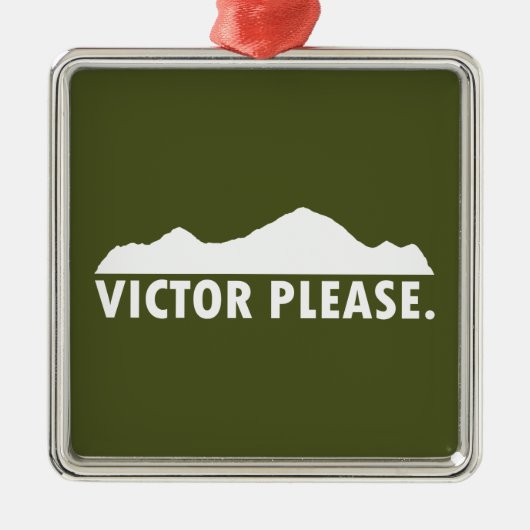Victor Idaho Bitte Ornament Aus Metall (Vorne)