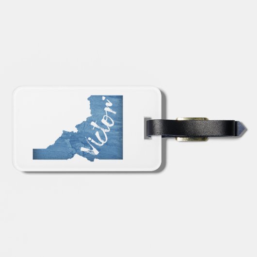 Victor Idaho Wood Grain Gepäckanhänger (Rückseite horizontal)