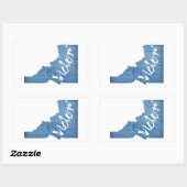 Victor Idaho Wood Grain Rechteckiger Aufkleber (Blatt)