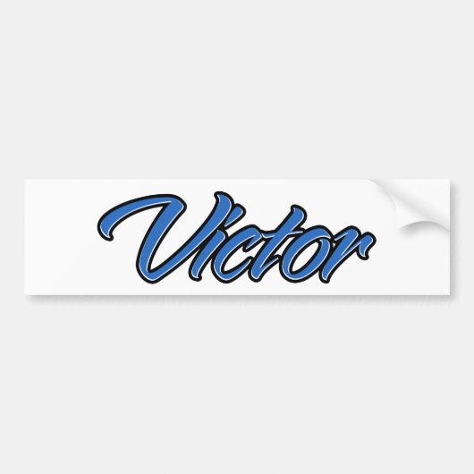 Victor Name blue Aufkleber Sticker Autoaufkleber (Vorne)