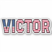 Victor Name Vorname USA Sticker Stickerset (Vorderseite)