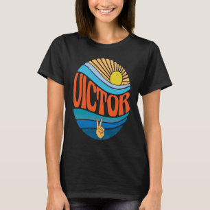 Victor Vintage Sonnenuntergang Victor Groovy Tie D T-Shirt
