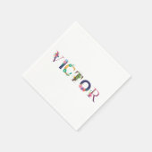 VICTOR Vorname Elegantin bestickt Serviette (Ecke)