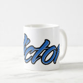 Victor Vorname Name blue Tasse Kaffeetasse (VorderseiteRechts)