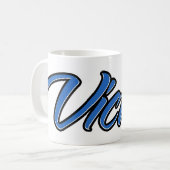 Victor Vorname Name blue Tasse Kaffeetasse (Vorderseite Links)