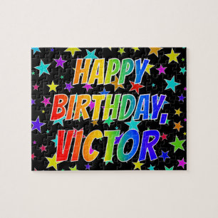 "VICTOR" Vorname, Spaß "GLÜCKLICHER BIRTHTAG" Puzzle