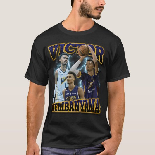 Victor Wembanyama Bootleg90er Tshirt (Vorderseite)