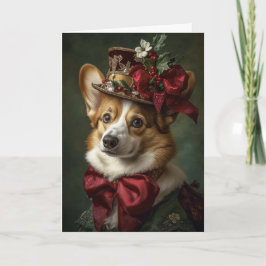 Victoran Corgi Christmas Feiertagskarte