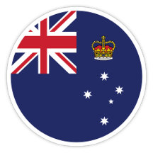 Victoria Australia Flaggenaufkleber