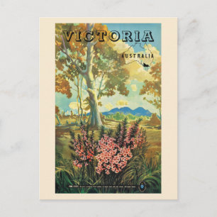 Victoria Australia Vintage Poster 1944 Postkarte