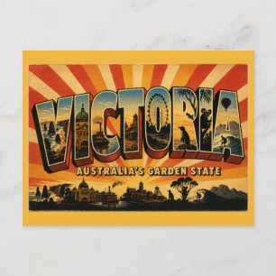 Victoria Australien Garden State Vintage Art Postkarte