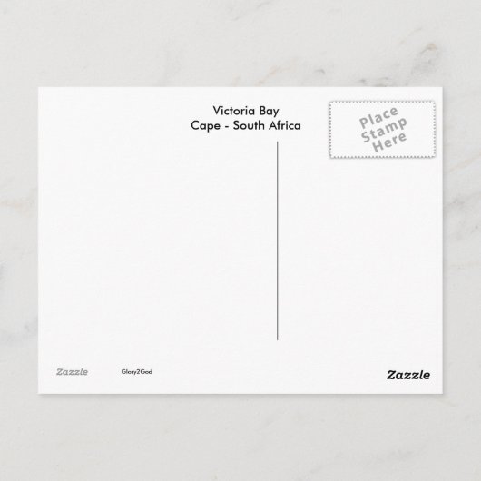 Victoria Bay, Südafrika Postkarte (Rückseite)