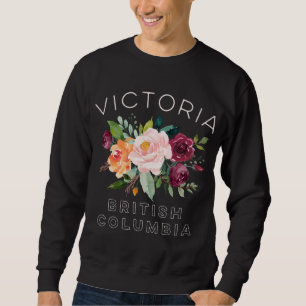 Victoria BC Canada Floral Women Garden Lovers Flow Sweatshirt
