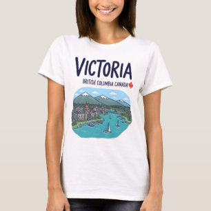 Victoria BC Kanada Hübsche Skyline Farbige Stadtan T-Shirt
