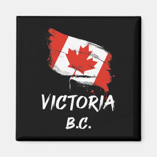 Victoria Bc Kanada Splatter-Flag-Trip Urlaub Magnet