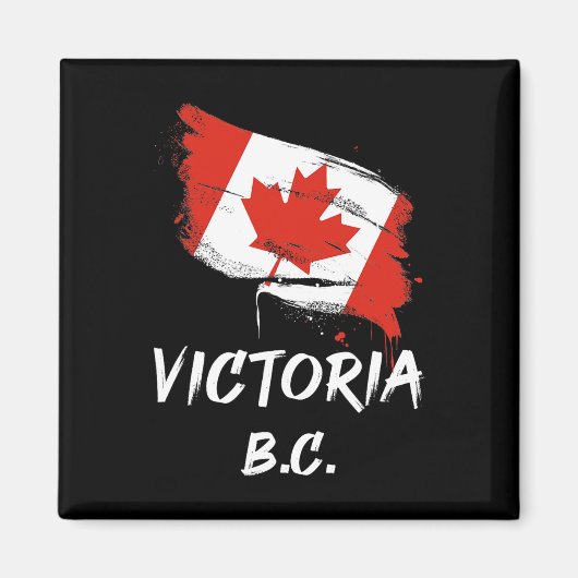 Victoria Bc Kanada Splatter-Flag-Trip Urlaub Magnet (Vorne)
