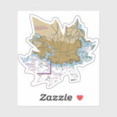 Victoria BC Nautical Chart Aufkleber (Blatt)